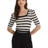 Lauren Ralph Lauren Striped Cotton Jersey Puff-Sleeve Tee | Shirts & Tops