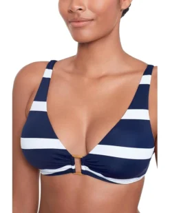 Lauren Ralph Lauren Mariner Stripe Ring Over the Shoulder Top | Swimwear -Lauren Ralph Store 7199MUs1VUL. AC SR736920