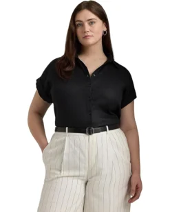 Lauren Ralph Lauren Plus-Size Linen Dolman-Sleeve Shirt | Shirts & Tops -Lauren Ralph Store 719dzblL9L. AC SR736920