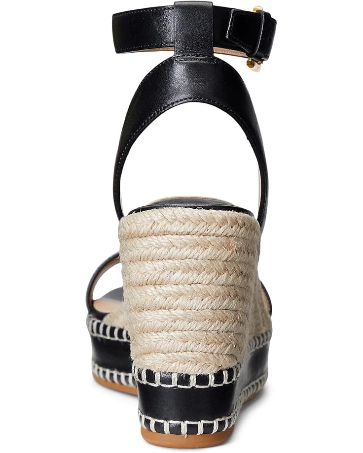 Lauren Ralph Lauren Hilarie Burnished Leather Espadrille | Heels 4 Lauren Ralph Lauren Hilarie Burnished Leather Espadrille | Heels - Image 4