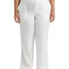 Lauren Ralph Lauren Plus Size Linen Drawcord Pants