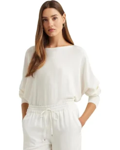 Lauren Ralph Lauren Cotton-Blend Dolman-Sleeve Sweater | Sweaters