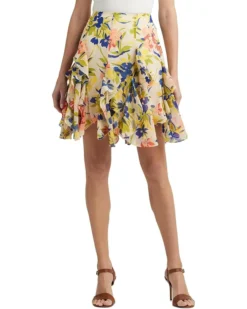 Lauren Ralph Lauren Floral Ruffle-Trim Georgette Skirt | Skirts
