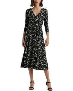 Lauren Ralph Lauren Floral Surplice Stretch Jersey Dress | Dresses
