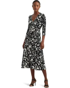 Lauren Ralph Lauren Floral Surplice Jersey Dress | Dresses