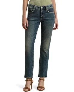 Lauren Ralph Lauren Mid-Rise Straight Ankle Jeans