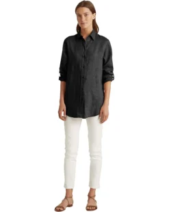 Lauren Ralph Lauren Roll-Tab-Sleeve Linen Shirt | Shirts & Tops -Lauren Ralph Store 71I 4SLLzhL. AC SR736920