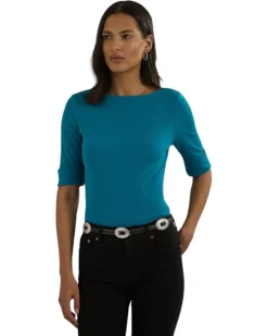 Lauren Ralph Lauren Stretch Cotton Boatneck Tee | Shirts & Tops -Lauren Ralph Store 71JT8qQsFpL. AC SR736920
