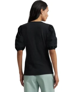Lauren Ralph Lauren Lace-Trim Jersey Puff-Sleeve Henley Tee | Shirts & Tops -Lauren Ralph Store 71KM7IVmpxL. AC SR736920