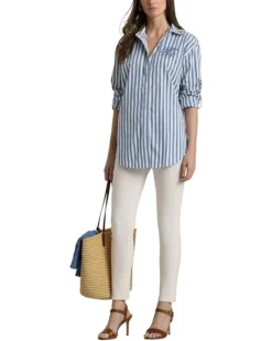 Lauren Ralph Lauren Oversize Striped Cotton Broadcloth Shirt | Shirts & Tops -Lauren Ralph Store 71KyvRGrPAL. AC SR736920