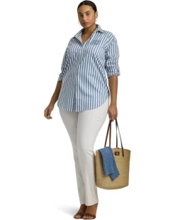 Lauren Ralph Lauren Plus-Size Oversize Striped Cotton Broadcloth Shirt | Shirts & Tops 8 Lauren Ralph Lauren Plus-Size Oversize Striped Cotton Broadcloth Shirt | Shirts & Tops -Lauren Ralph Store 71L1yM5pDgL. AC SR736920