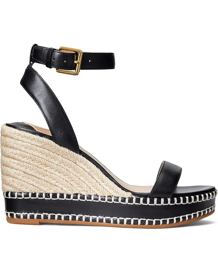 Lauren Ralph Lauren Hilarie Burnished Leather Espadrille | Heels 3 Lauren Ralph Lauren Hilarie Burnished Leather Espadrille | Heels - Image 3