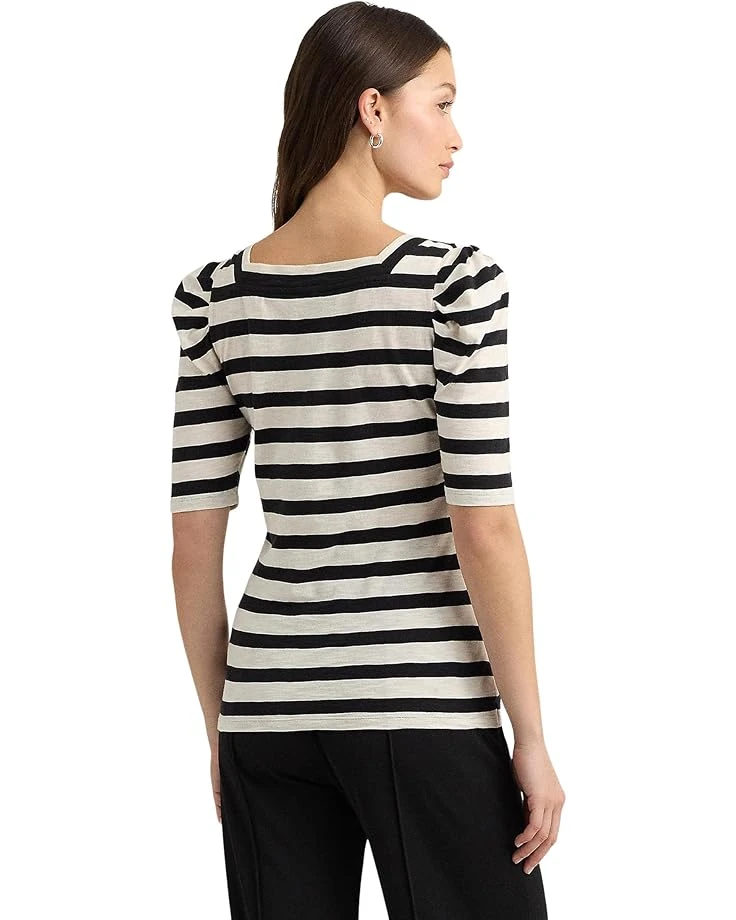 Lauren Ralph Lauren Striped Cotton Jersey Puff-Sleeve Tee | Shirts & Tops 2 Lauren Ralph Lauren Striped Cotton Jersey Puff-Sleeve Tee | Shirts & Tops - Image 2