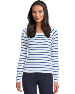Lauren Ralph Lauren Striped Ballet-neck Sweater | Shirts & Tops