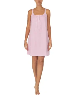 Lauren Ralph Lauren Knit Double Strap Button Neck Gown | Sleepwear