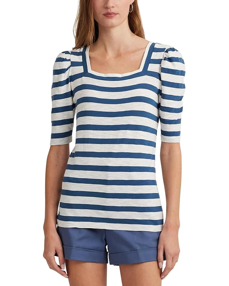 Lauren Ralph Lauren Striped Cotton Jersey Puff-Sleeve Tee | Shirts & Tops 6 Lauren Ralph Lauren Striped Cotton Jersey Puff-Sleeve Tee | Shirts & Tops - Image 6