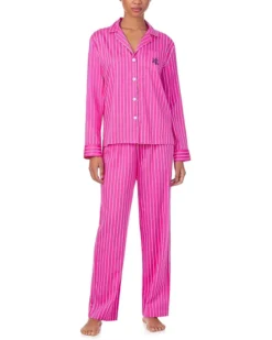 Lauren Ralph Lauren Long Sleeve Woven Notch Pj Set | Sleepwear -Lauren Ralph Store 71Plj5uY31L. AC SR736920