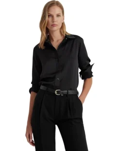 Lauren Ralph Lauren Petite Satin Charmeuse Shirt | Shirts & Tops