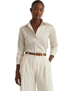 Lauren Ralph Lauren Satin Charmeuse Shirt | Shirts & Tops