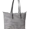 Lauren Ralph Lauren Striped Nylon Medium Keaton Tote | Handbags