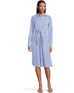 Lauren Ralph Lauren Striped Tie-front Broadcloth Shirtdress | Dresses