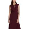 Lauren Ralph Lauren Buckle-Trim Georgette Cap Sleeve Dress | Dresses