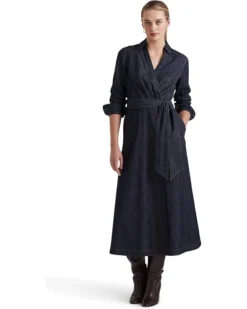 Lauren Ralph Lauren Denim Surplice Midi Dress | Dresses