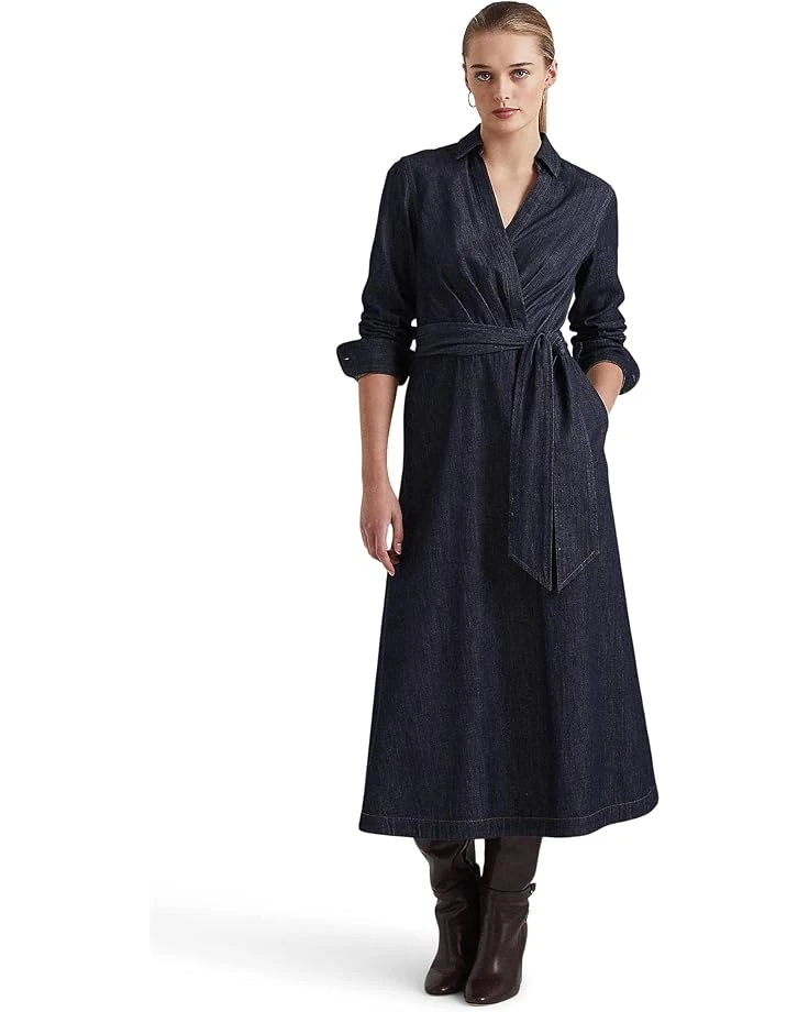 Lauren Ralph Lauren Denim Surplice Midi Dress | Dresses 1 Lauren Ralph Lauren Denim Surplice Midi Dress | Dresses