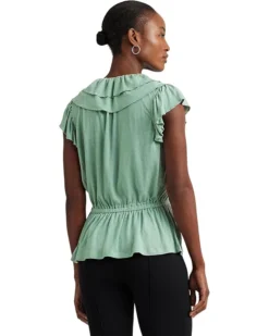 Lauren Ralph Lauren Ruffle-Trim Jersey Peplum Top | Shirts & Tops -Lauren Ralph Store 71TGULraRhL. AC SR736920