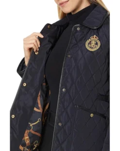Lauren Ralph Lauren Quilt Sb Pu Side Tabs/Trim W Crest | Coats & Outerwear -Lauren Ralph Store 71TWYGf5xiL. AC SR736920