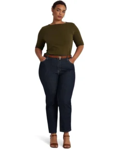 Lauren Ralph Lauren Plus Size Stretch Cotton Boatneck Tee | Shirts & Tops -Lauren Ralph Store 71UMTH86FjL. AC SR736920