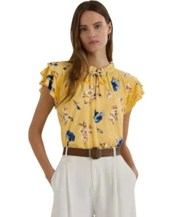Lauren Ralph Lauren Petite Floral Linen-Blend Jersey Tie-Neck Top | Shirts & Tops 9 Lauren Ralph Lauren Petite Floral Linen-Blend Jersey Tie-Neck Top | Shirts & Tops -Lauren Ralph Store 71UP5VM2ibL. AC SR736920