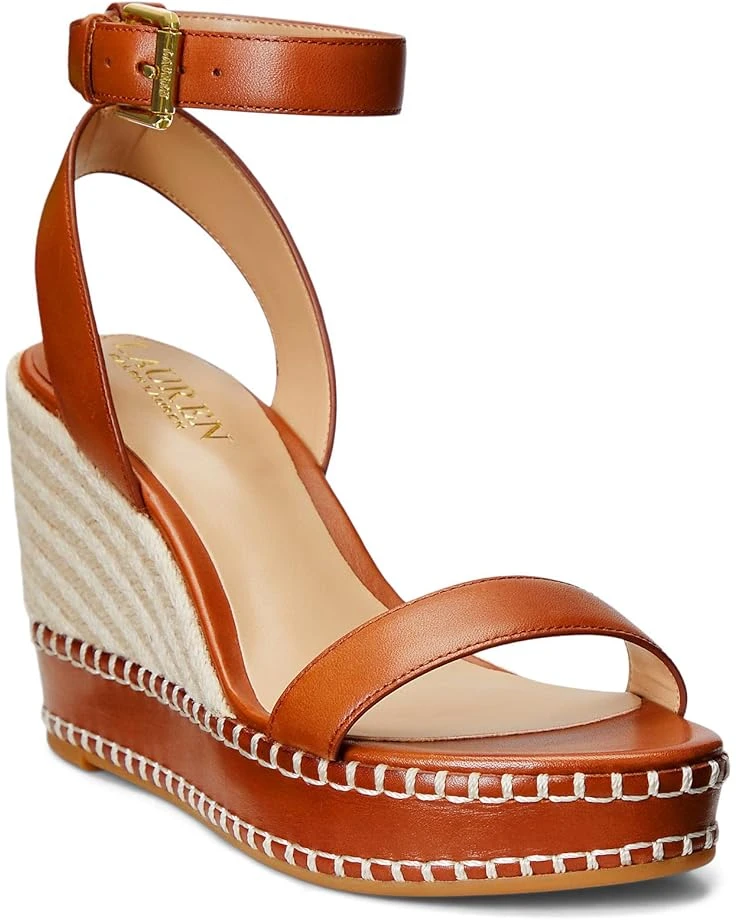 Lauren Ralph Lauren Hilarie Burnished Leather Espadrille | Heels 5 Lauren Ralph Lauren Hilarie Burnished Leather Espadrille | Heels - Image 5