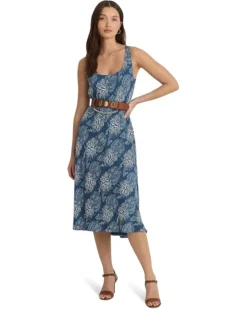 Lauren Ralph Lauren Floral Belted Crepe Sleeveless Dress | Dresses -Lauren Ralph Store 71X6UZA fL. AC SR736920