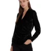 Lauren Ralph Lauren Pleated Velvet Surplice Blouse | Shirts & Tops