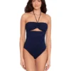 Lauren Ralph Lauren Crochet Cutout Bandeau One Piece | Swimwear