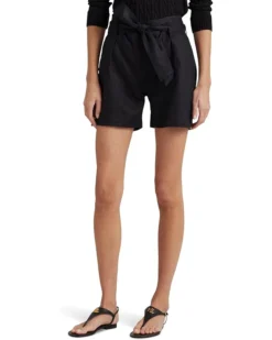 Lauren Ralph Lauren Belted Linen Shorts