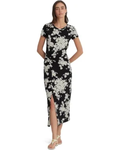 Lauren Ralph Lauren Floral Jersey Twist-Front Midi Dress | Dresses