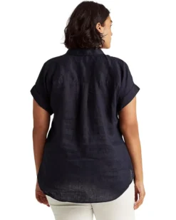 Lauren Ralph Lauren Plus Size Linen Dolman-Sleeve Shirt | Shirts & Tops -Lauren Ralph Store 71ZM4QAqTL. AC SR736920