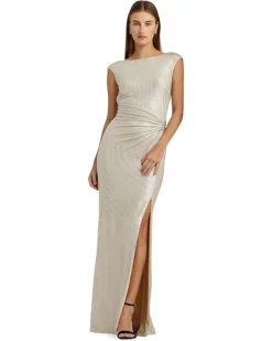 Lauren Ralph Lauren Metallic Sleeveless Gown | Dresses
