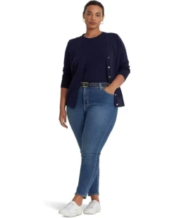 Lauren Ralph Lauren Plus Size Mid-Rise Straight Ankle Jeans