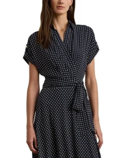 Lauren Ralph Lauren Polka-Dot Belted Crepe Dress | Dresses -Lauren Ralph Store 71bA49IqQML. AC SR736920