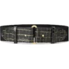 Lauren Ralph Lauren Embossed Leather Tab-Stretch Wide Belt | Belts
