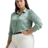 Lauren Ralph Lauren Plus-Size Satin Charmeuse Shirt | Shirts & Tops