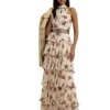 Lauren Ralph Lauren Floral Crinkle Georgette Tiered Gown | Dresses