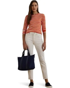 Lauren Ralph Lauren Striped Stretch Cotton Long-sleeve Tee | Shirts & Tops -Lauren Ralph Store 71fHR4hKgbL. AC SR736920