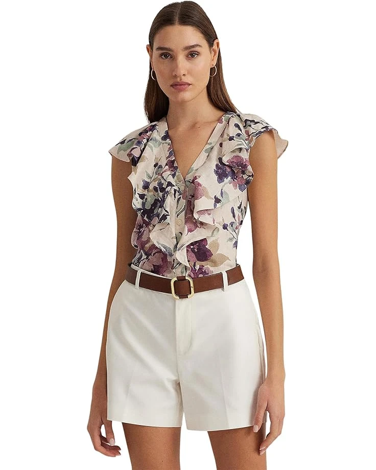 Lauren Ralph Lauren Floral Linen Flutter-Sleeve Shirt | Shirts & Tops 1 Lauren Ralph Lauren Floral Linen Flutter-Sleeve Shirt | Shirts & Tops