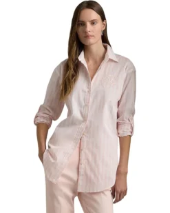 Lauren Ralph Lauren Petite Oversize Striped Cotton Broadcloth Shirt | Shirts & Tops -Lauren Ralph Store 71hSKbnUvcL. AC SR736920