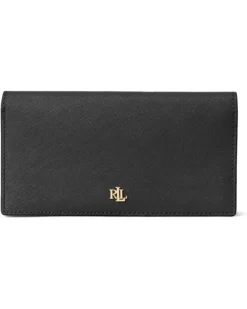 Lauren Ralph Lauren Crosshatch Leather Slim Wallet | Wallets