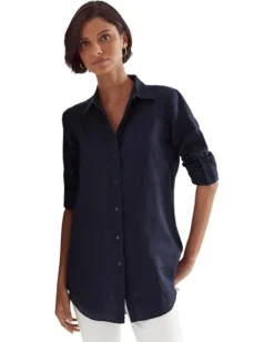 Lauren Ralph Lauren Roll-Tab-Sleeve Linen Shirt | Shirts & Tops